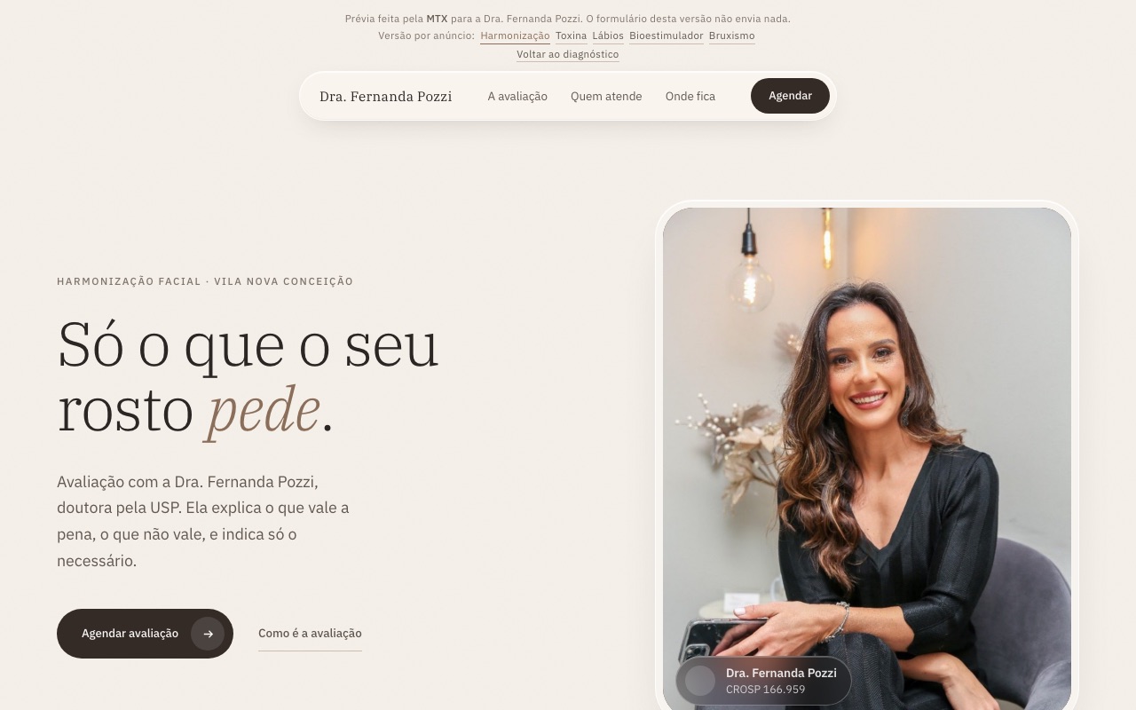 Prévia da página da Dra. Fernanda Pozzi